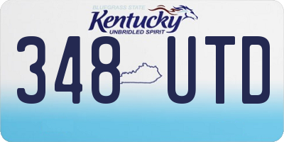 KY license plate 348UTD