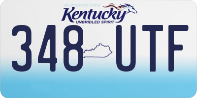 KY license plate 348UTF