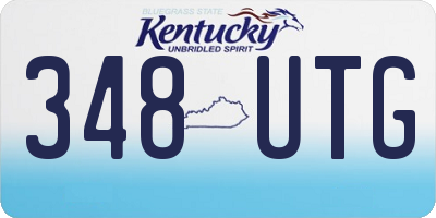 KY license plate 348UTG