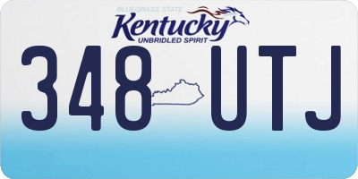 KY license plate 348UTJ