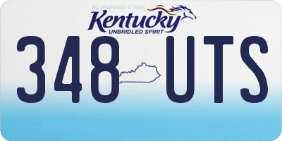 KY license plate 348UTS