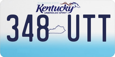KY license plate 348UTT