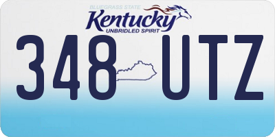 KY license plate 348UTZ