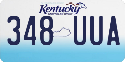 KY license plate 348UUA