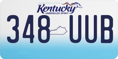 KY license plate 348UUB