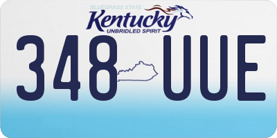 KY license plate 348UUE