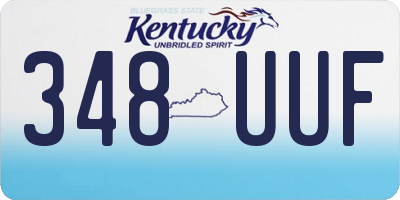 KY license plate 348UUF