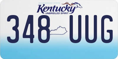 KY license plate 348UUG