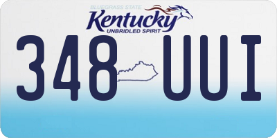 KY license plate 348UUI