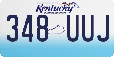 KY license plate 348UUJ