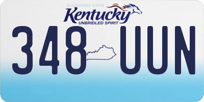 KY license plate 348UUN