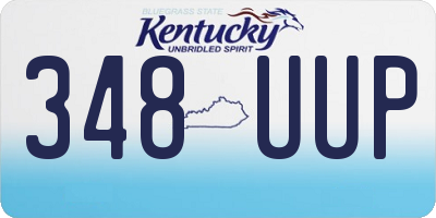 KY license plate 348UUP