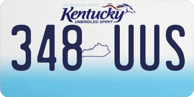 KY license plate 348UUS