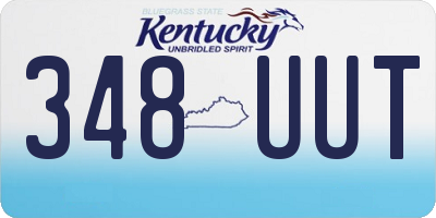 KY license plate 348UUT