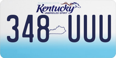 KY license plate 348UUU