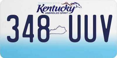 KY license plate 348UUV