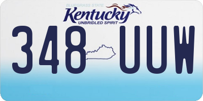 KY license plate 348UUW