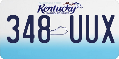 KY license plate 348UUX