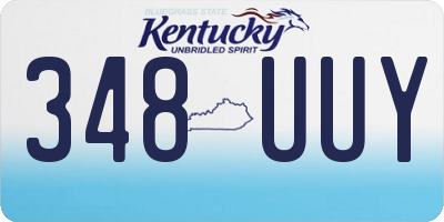 KY license plate 348UUY