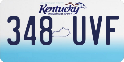 KY license plate 348UVF