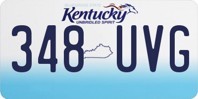 KY license plate 348UVG