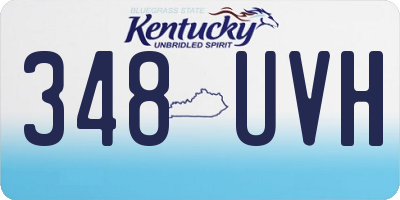 KY license plate 348UVH
