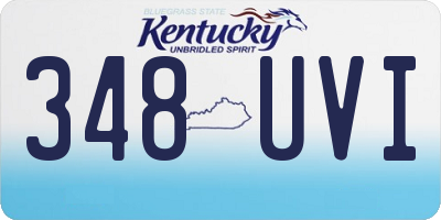 KY license plate 348UVI