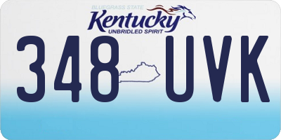 KY license plate 348UVK