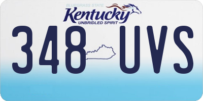 KY license plate 348UVS