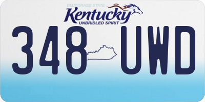 KY license plate 348UWD