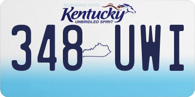 KY license plate 348UWI