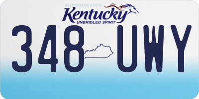 KY license plate 348UWY