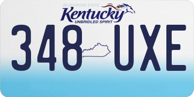 KY license plate 348UXE