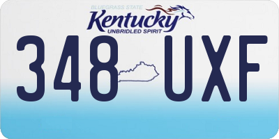 KY license plate 348UXF
