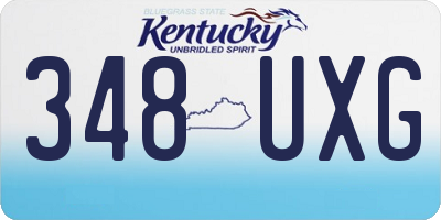 KY license plate 348UXG