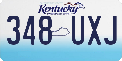 KY license plate 348UXJ