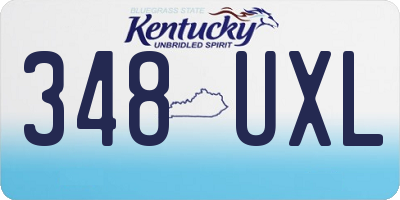 KY license plate 348UXL