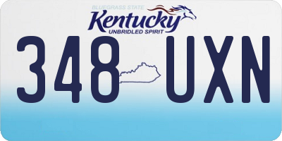 KY license plate 348UXN