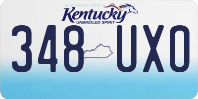 KY license plate 348UXO