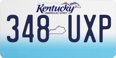 KY license plate 348UXP