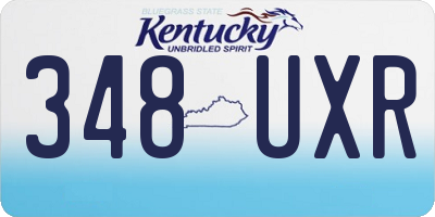 KY license plate 348UXR
