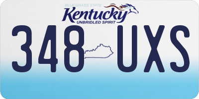 KY license plate 348UXS