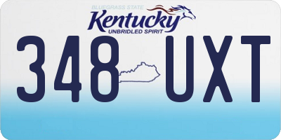KY license plate 348UXT