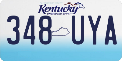 KY license plate 348UYA