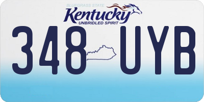 KY license plate 348UYB
