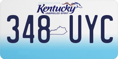 KY license plate 348UYC