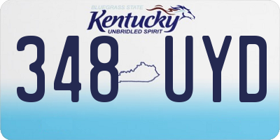 KY license plate 348UYD
