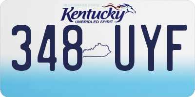 KY license plate 348UYF