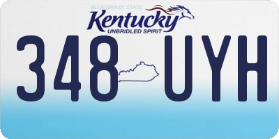 KY license plate 348UYH