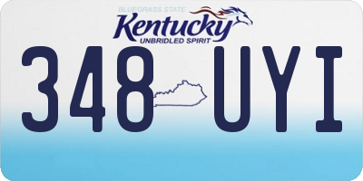 KY license plate 348UYI